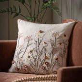 Hand-Embroidered Floral Cushion – Bring Nature Indoors